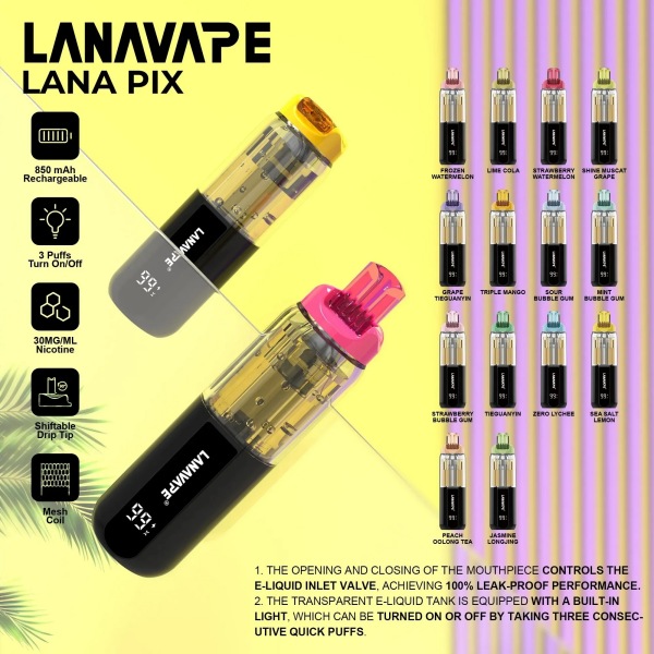 LANA PIX閃光彈20000口拋棄式電子煙 LANA拋棄式 LANA電子煙/
